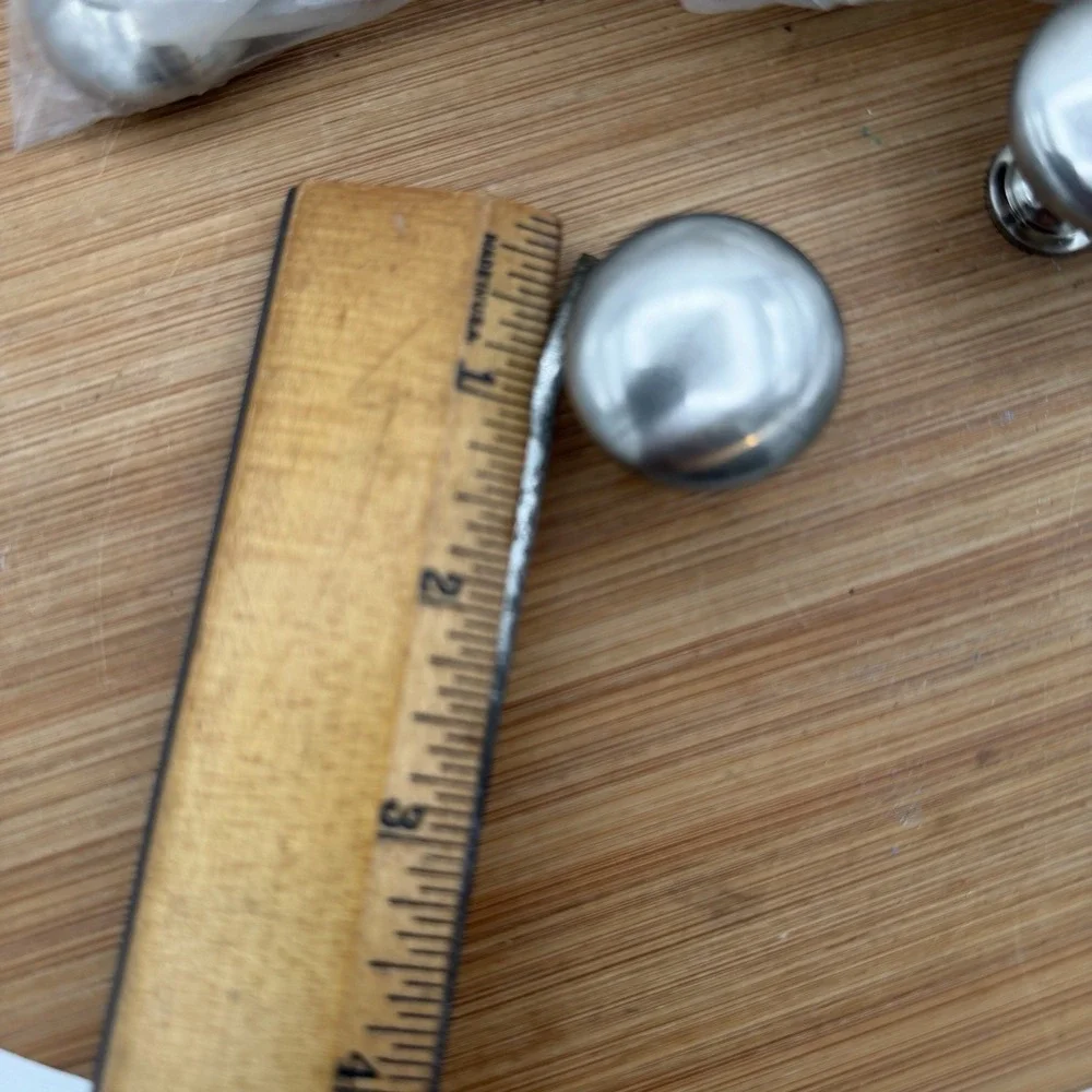 Round Mushroom Knob Kitchen‎ Cabinet Hardware Brushed Nickel Lot of 18 PCs